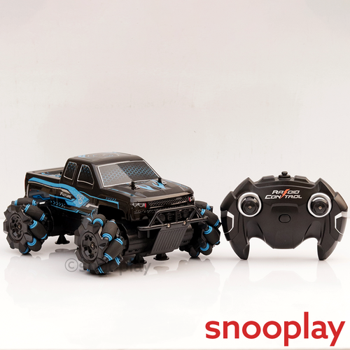 Tornado 360 Degree Turning Remote Control Car with USB Cable & 3D Light | 1:15 Scale Model (6-10 Years)