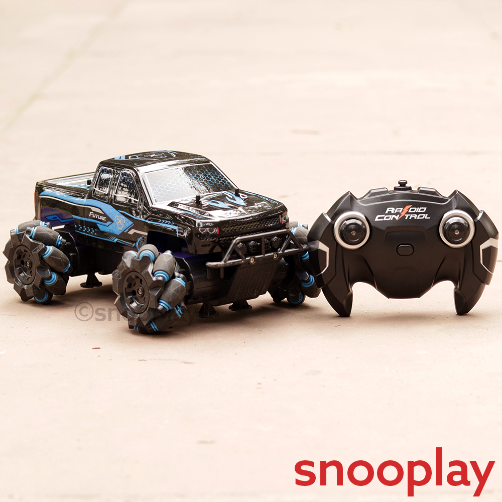 Tornado 360 Degree Turning Remote Control Car with USB Cable & 3D Light | 1:15 Scale Model (6-10 Years)