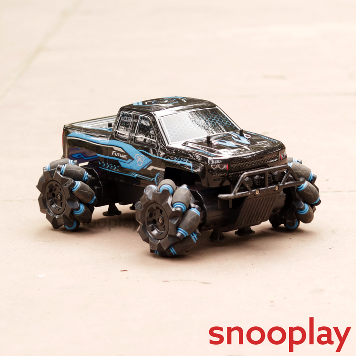 Tornado 360 Degree Turning Remote Control Car with USB Cable & 3D Light | 1:15 Scale Model (6-10 Years)