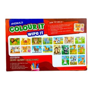 Ratna's Color It – Wipe It | Animals I 18 Reuseable Cards