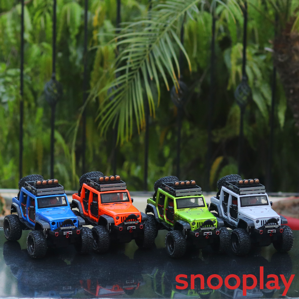 Toyomata Rubicon Double Pullback Diecast Jeep | 1:24 Scale | Assorted Colors (3 Years till Grown Ups)