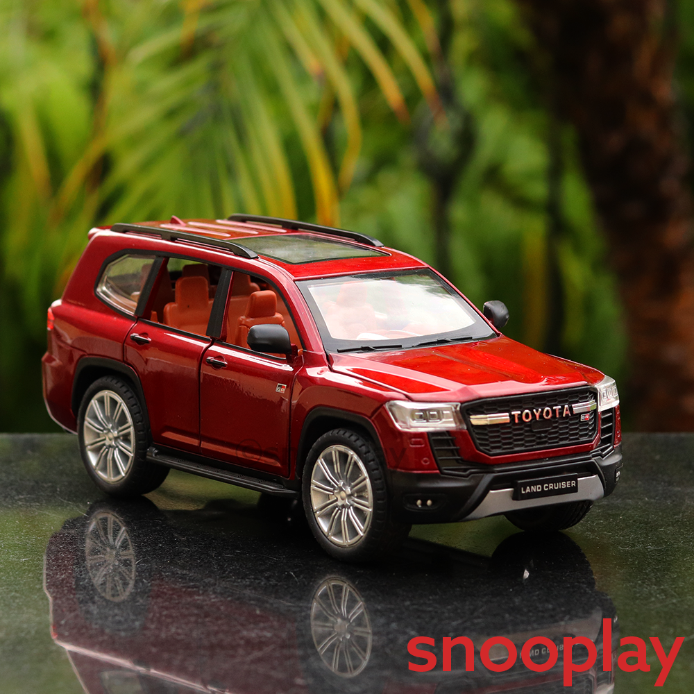 Toyota Land Cruiser Diecast Car with Openable Parts and Lights and Sounds (Scale 1:24) - Assorted Colours