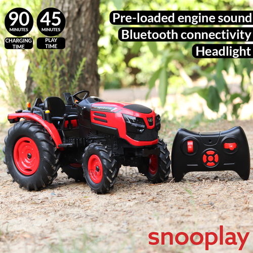 Mirana Toys Original Licensed Remote Control Mahindra 3140 OJA ATV Tractor | Bluetooth Speaker, Pre-Loaded Engine Sound, Volume Control | 1:12 Scale (4-12 Years)