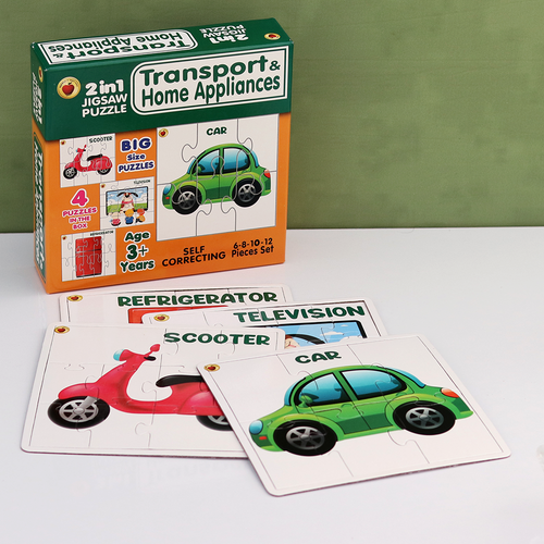 Applefun 'n' learn 2 in 1 Jigsaw Puzzle - Transport & Home Appliances - 36 Pieces (3-4 Years)