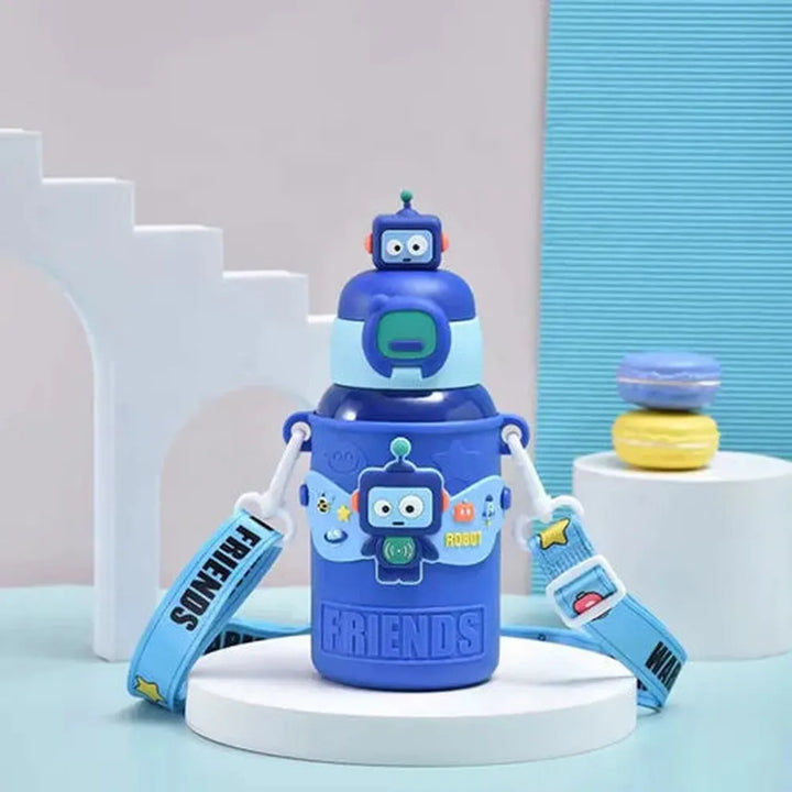 CuddleNest Cool Robot Water Bottle - 450ml | Thermal Bottle