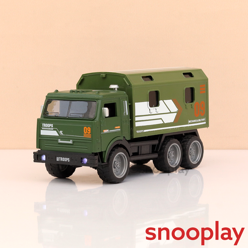 Big Fun Toys Pull Back Military Troops Diecast Truck | Openable Doors, Light & Sound (3 Years till Grown Ups)