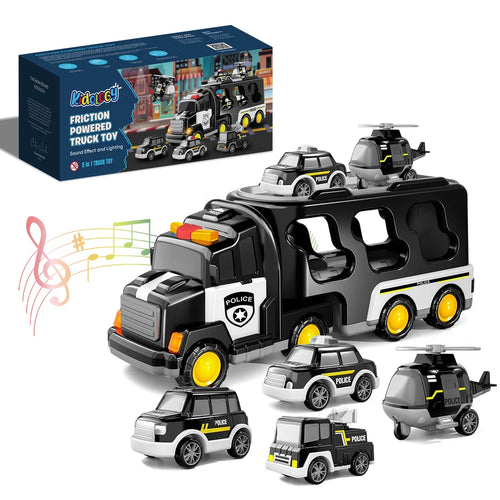 Kidology 5-in-1 Rescue Vehicles Truck | Vehicle Toy for Kids