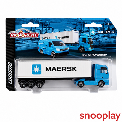 Majorette Maersk Transport Truck Diecast Model | Man TGX+40ft Container
