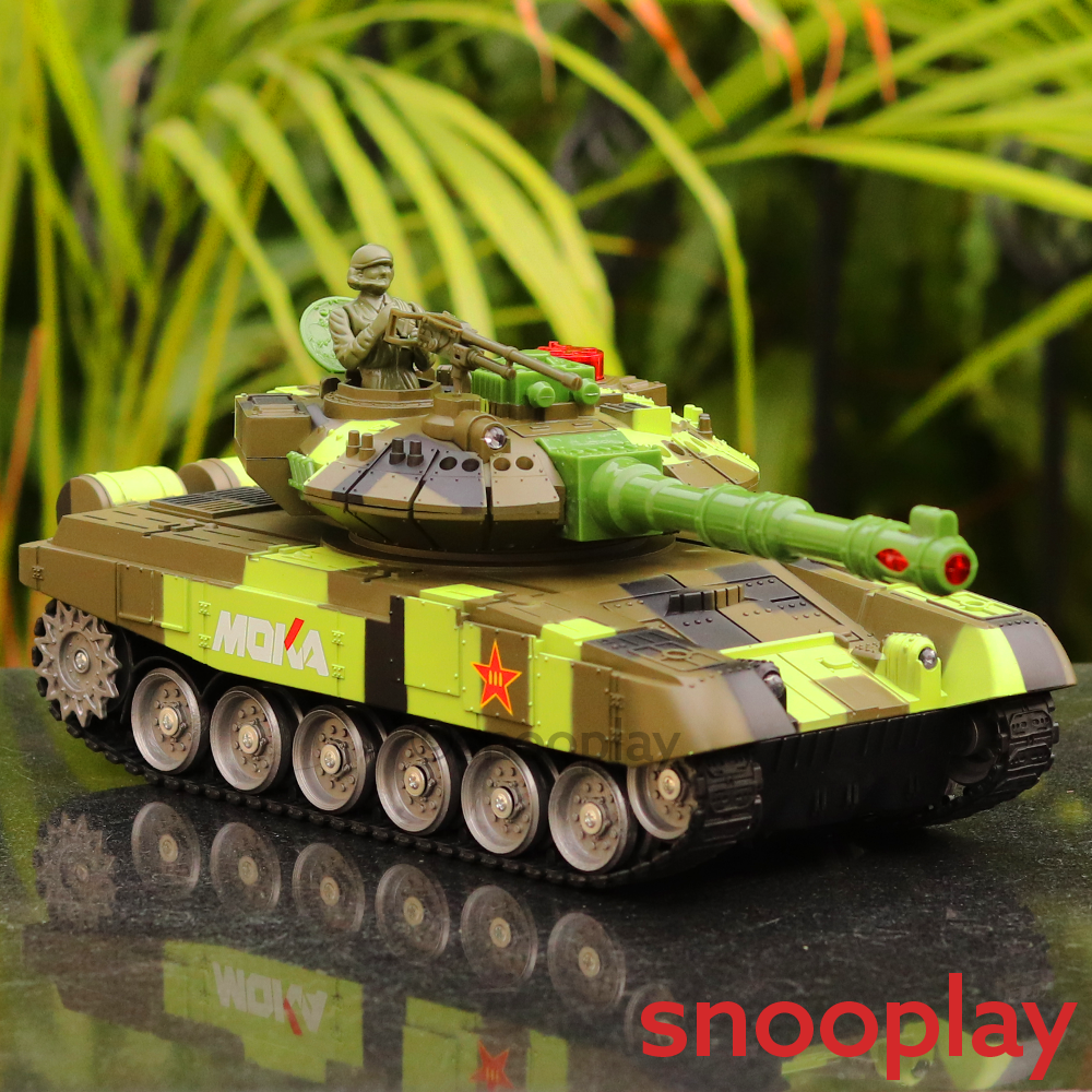 Remote Control Battle Tank 59D With 360 Degree Rotation - Assorted Colors