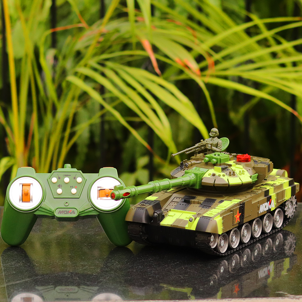 Remote Control Battle Tank 59D With 360 Degree Rotation - Assorted Colors