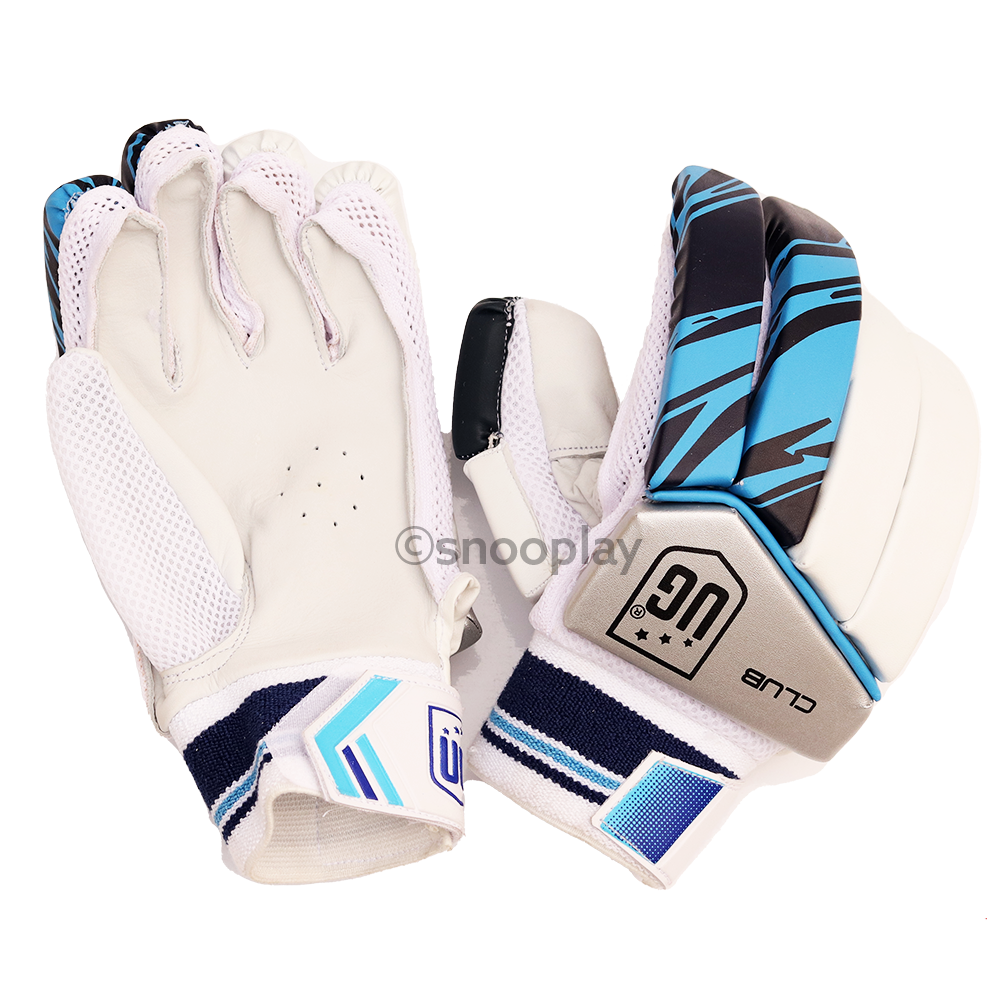 Club Batting Gloves | Light weight Performance | Blue and White | 12-14 Years