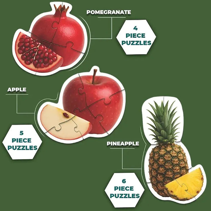Toykraft Fruits Puzzles – 4, 5 & 6 Piece Toddler Floor Puzzles