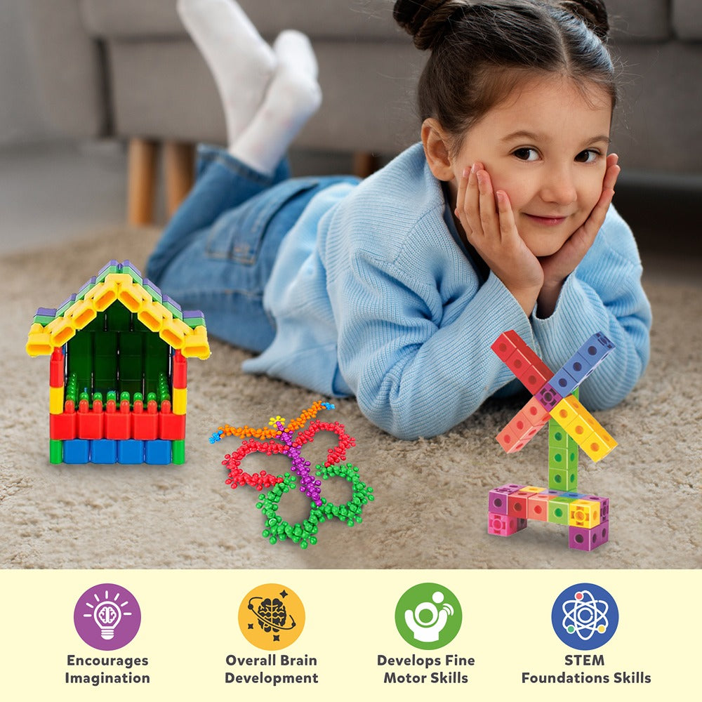 5-in-1 Ultimate Building Blocks Set - Education & Learning Blocks (250+ pcs)