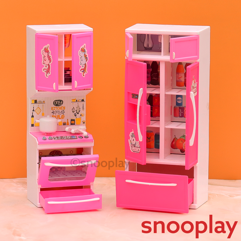 Unicorn Modular Kitchen Play Set with Light and Sound | Two Compartments