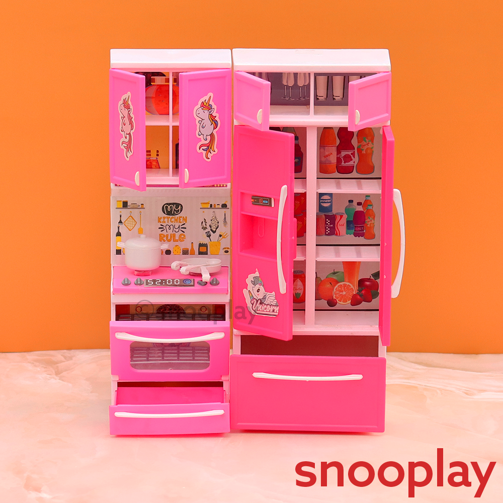 Unicorn Modular Kitchen Play Set with Light and Sound | Two Compartments