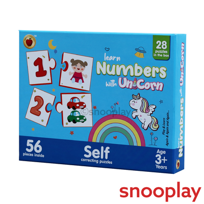 Fun n Learn Number with Unicorn Puzzle - 56 PCS