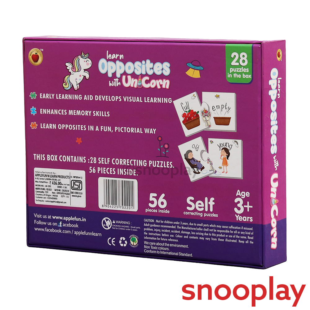 Applefun 'n' Learn Learn Opposites Puzzle - 56 Pieces (5-6 Years)