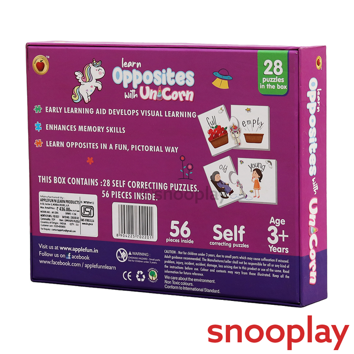 Applefun 'n' Learn Learn Opposites Puzzle - 56 Pieces (5-6 Years)