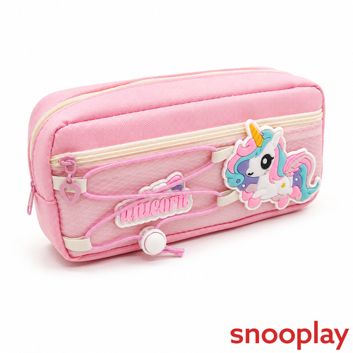 Unicorn Theme Cute Hard Case Pencil Pouch with Zipper Closure