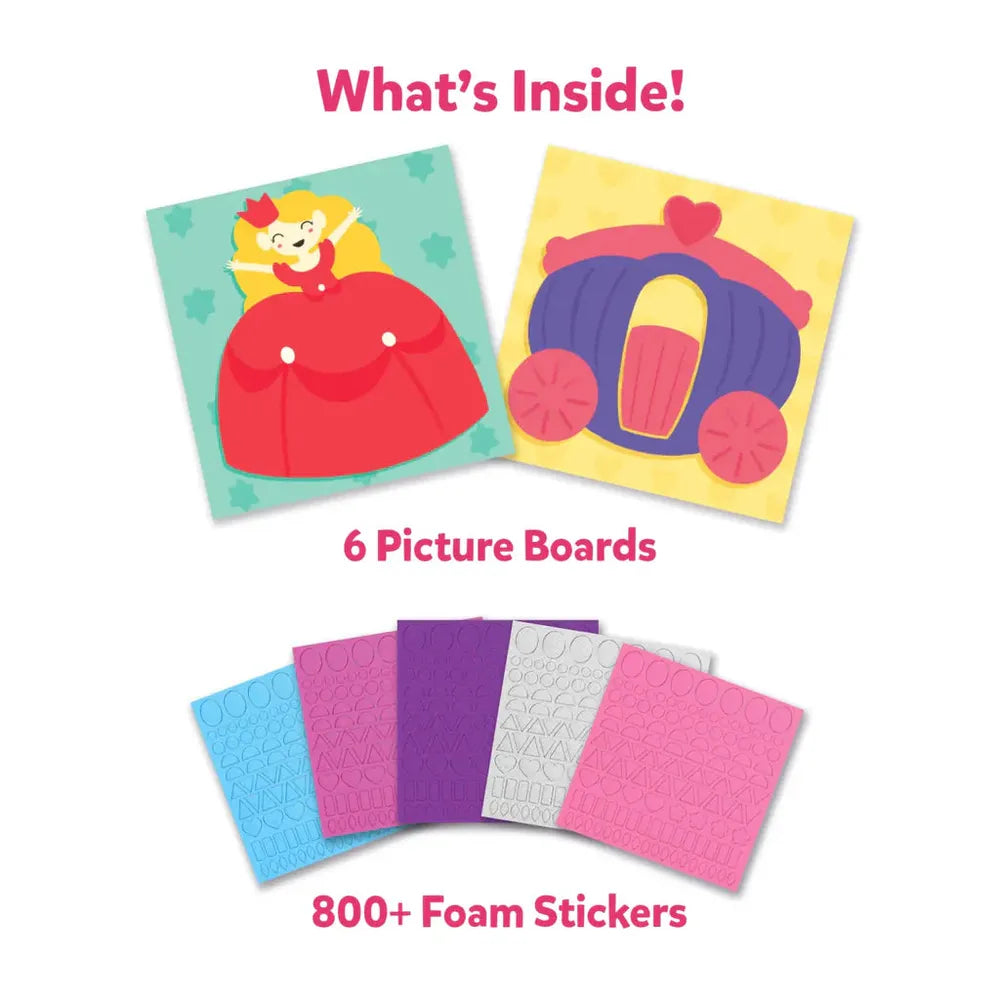 Skillmatics Fun with Foam - Unicorn & Princesses (800+ Foam Stickes & 6 Boards)