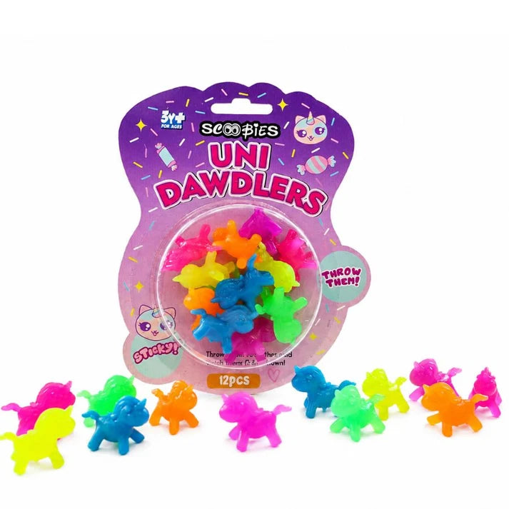Scoobies Uni Dawdlers – Fun & Engaging Unicorn Wall Crawling Toy | Set of 12