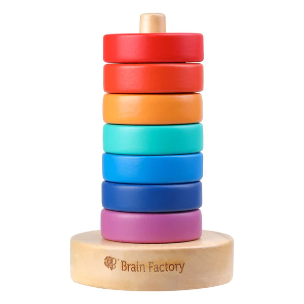 Wooden Rainbow Ring Stacking Toy (1-2 Years)