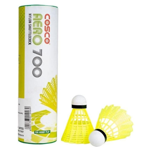 Cosco 6 Pieces Badminton Shuttle Cock - Aero 700
