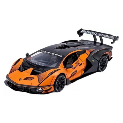 1:24 Alloy Die Cast Pull Back Metal Car Resembling Lamborghini SCV12 With Light & Sound (Pack of 1) - Assorted Colours