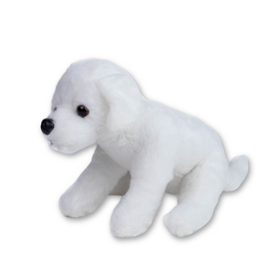 Soft Toy Labrador Dog Stuffed Animal | White (Length 30.4 CM)