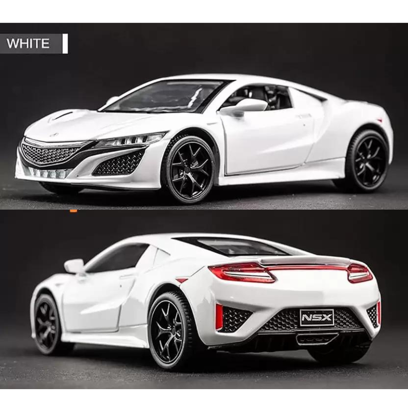 1:32 Diecast Metal Car Resembling Honda NSX Acura With Light & Sound (Pack of 1) - Assorted Colours