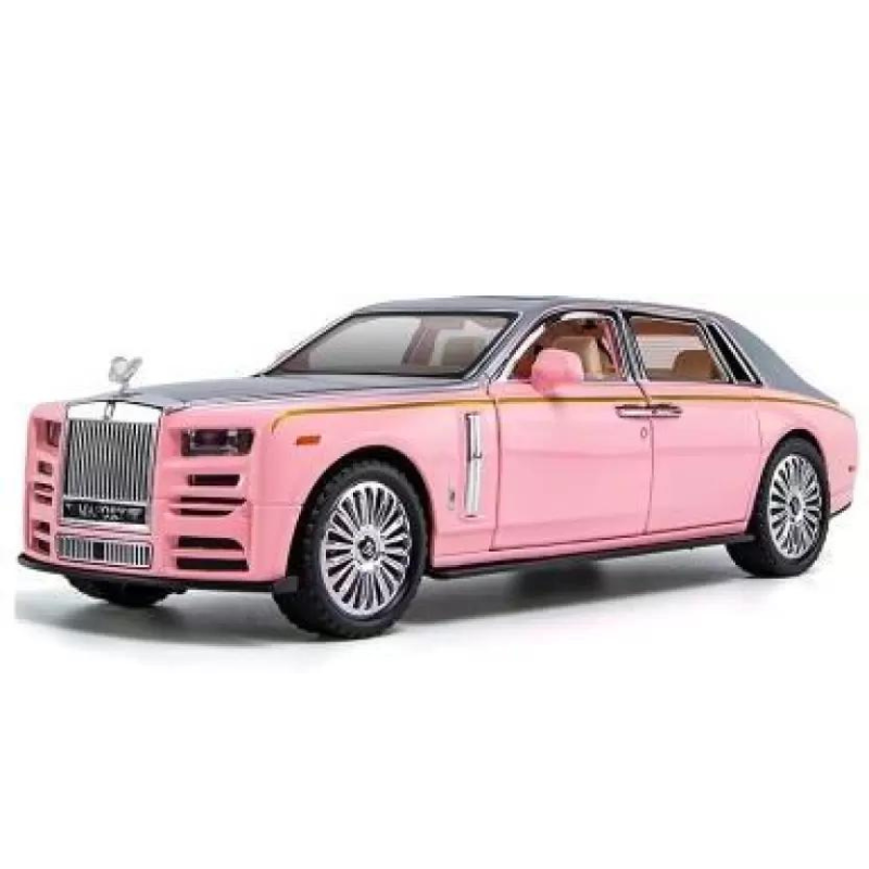 1:24 Die cast Metal Pullback Toy Car Resembling Rolls Royce Phantom Light Music - Assorted Colours