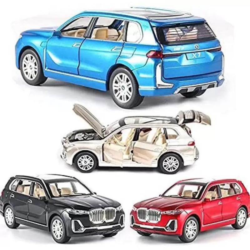 1:24 Metal Toy Car Resembling BMW X7 With Openable Doors Light & Music - Assorted Colours