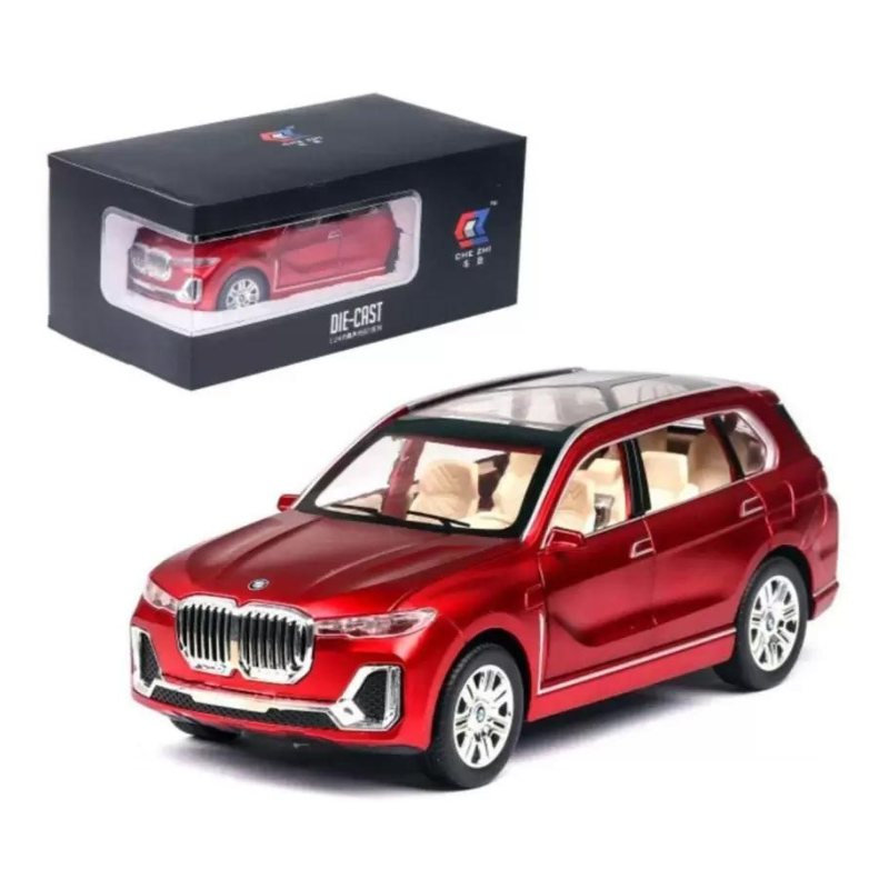 1:24 Metal Toy Car Resembling BMW X7 With Openable Doors Light & Music - Assorted Colours