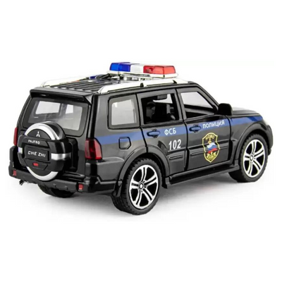 1:32 Police Metal Car With Openable Doors, Light & Music (Pack of 1) - Assorted Colours