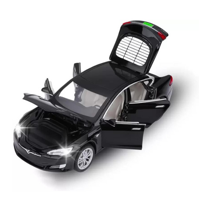 1:32 Diecast Pull Back Car Resembling Tesla X90 SUV With Light & Sound (Pack of 1) - Assorted Colours