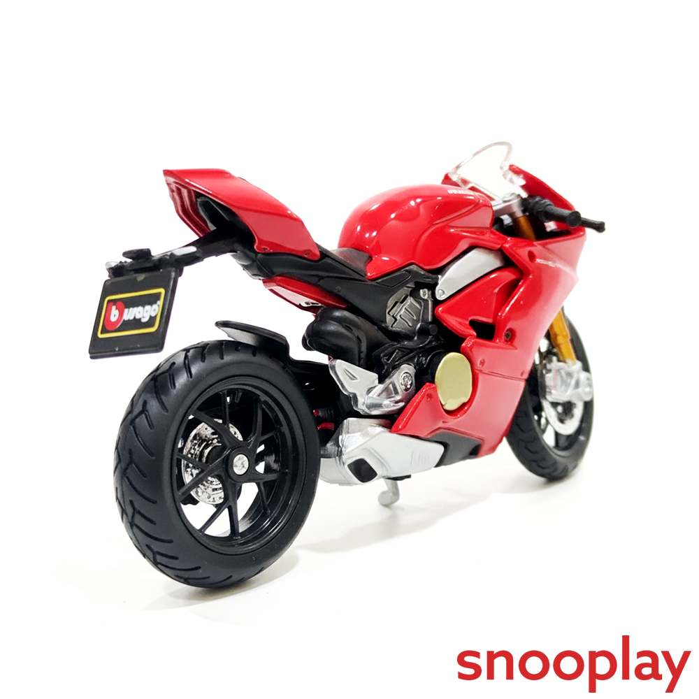 Bburago Original Ducati Panigale V4 Licensed Diecast Bike | 1:18 Scale (14 Years till Grown Ups)