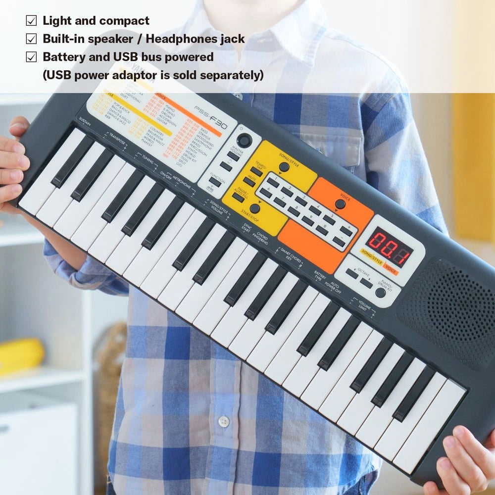 Original Yamaha PSS F30 - 37 Key Mini Keyboard with Indian Styles & Smart Chord (6 Years till Grown Ups)