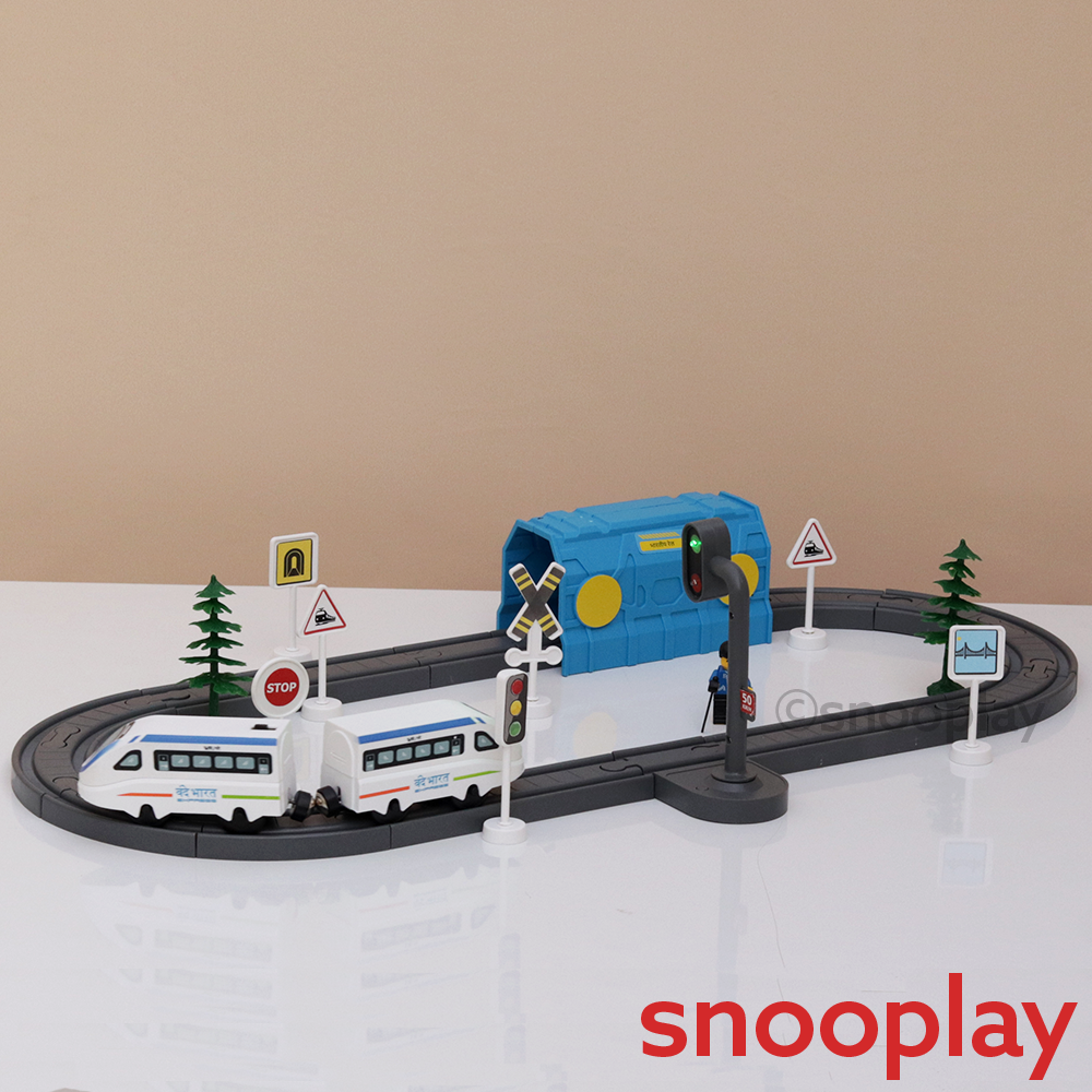 Boggy Woggy DIY Indian City Magnetic Train Track Set - 49 Pieces (3-6 Years)