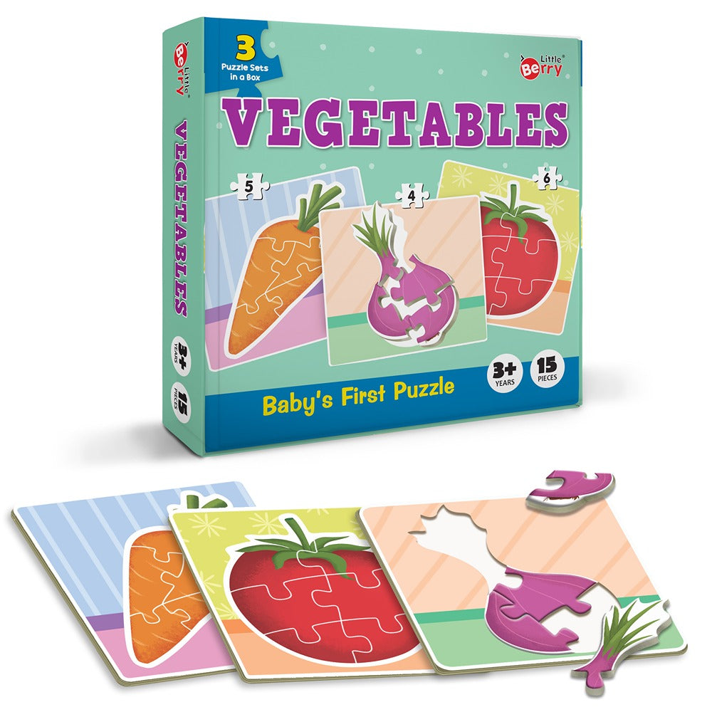 Vegetables Fun & Educational Jigsaw Puzzle Set (15 Pieces)