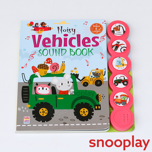 Hello Friend Noisy Vehicles - Sound Book with Stories (2-4 Years)