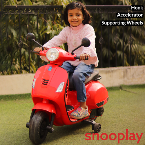 Resembling Baby Scooter VSP Ride-On | Accelerator, Supporting Wheels, Honk, Light & Music (2.5-8 Years)