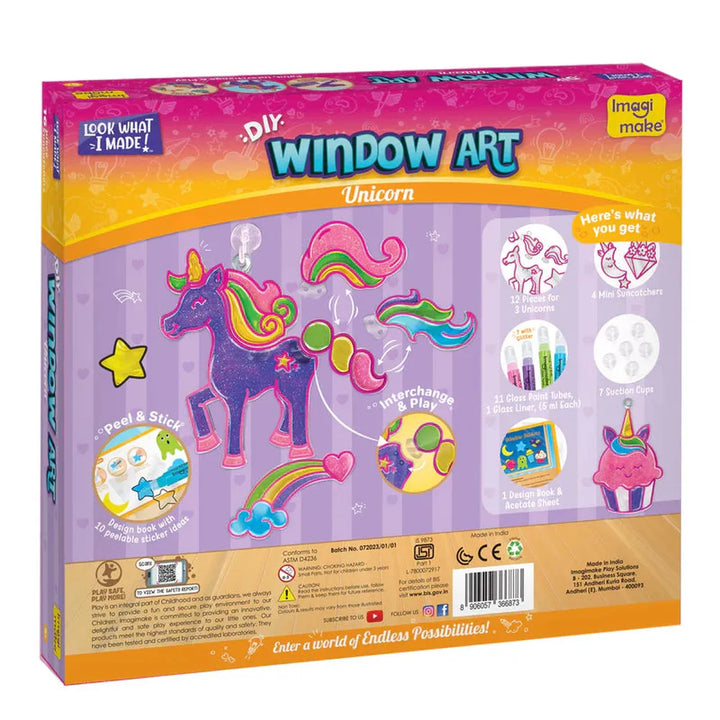Imagimake Window Art Glass Painting | Unicorn
