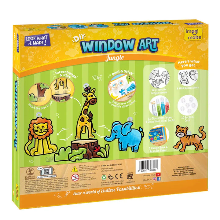 Imagimake Window Art Glass Painting | Jungle