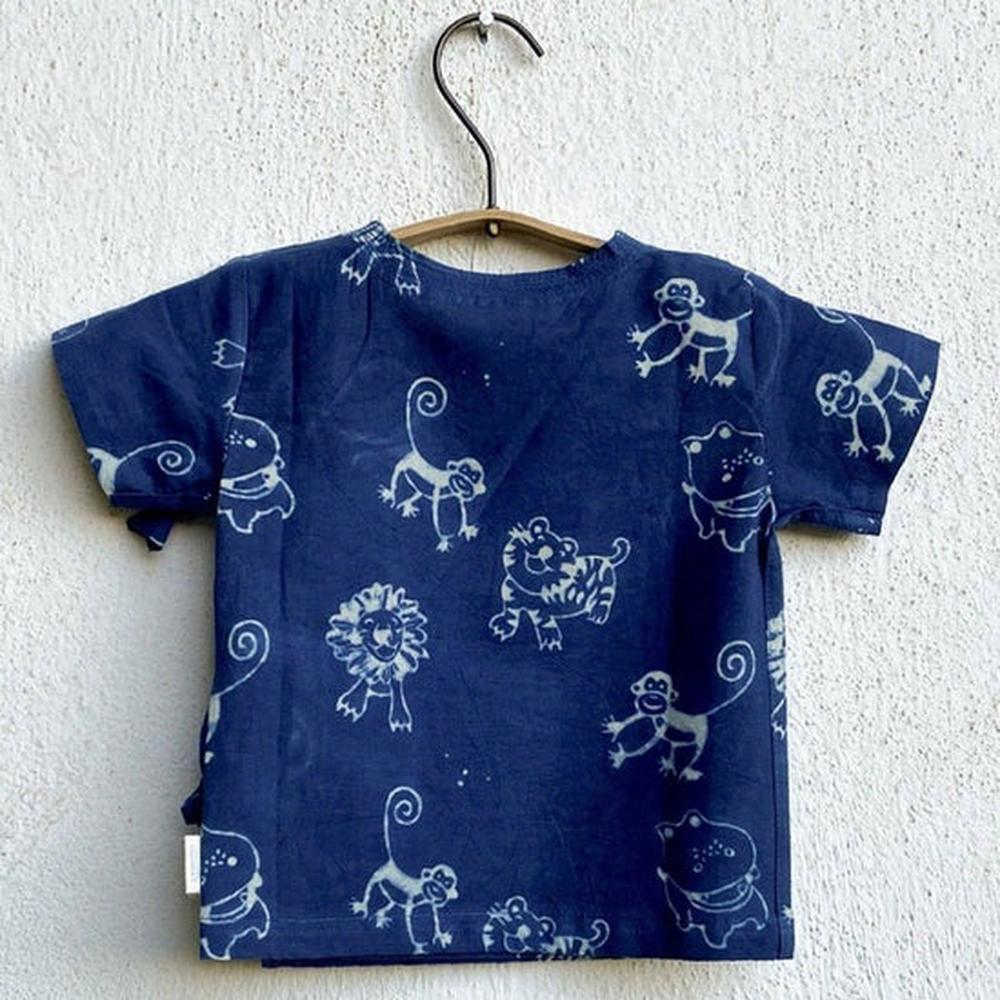 Whitewater Cotton Unisex Co-ord Set | Indigo Zoo Angarakha and Pants