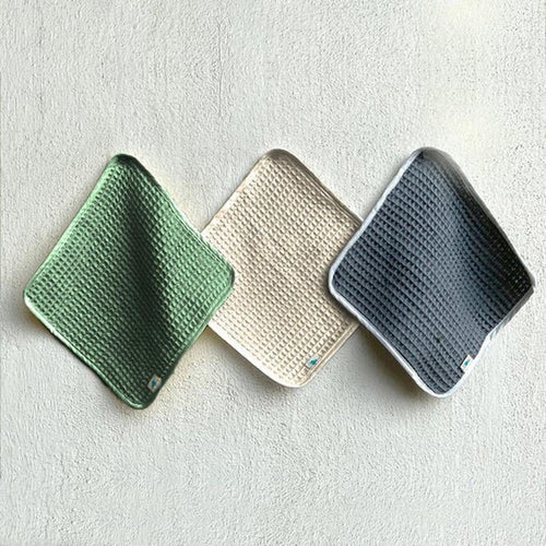 Whitewater Set of 2 Organic Handwoven Waffle Wash Cloth Set