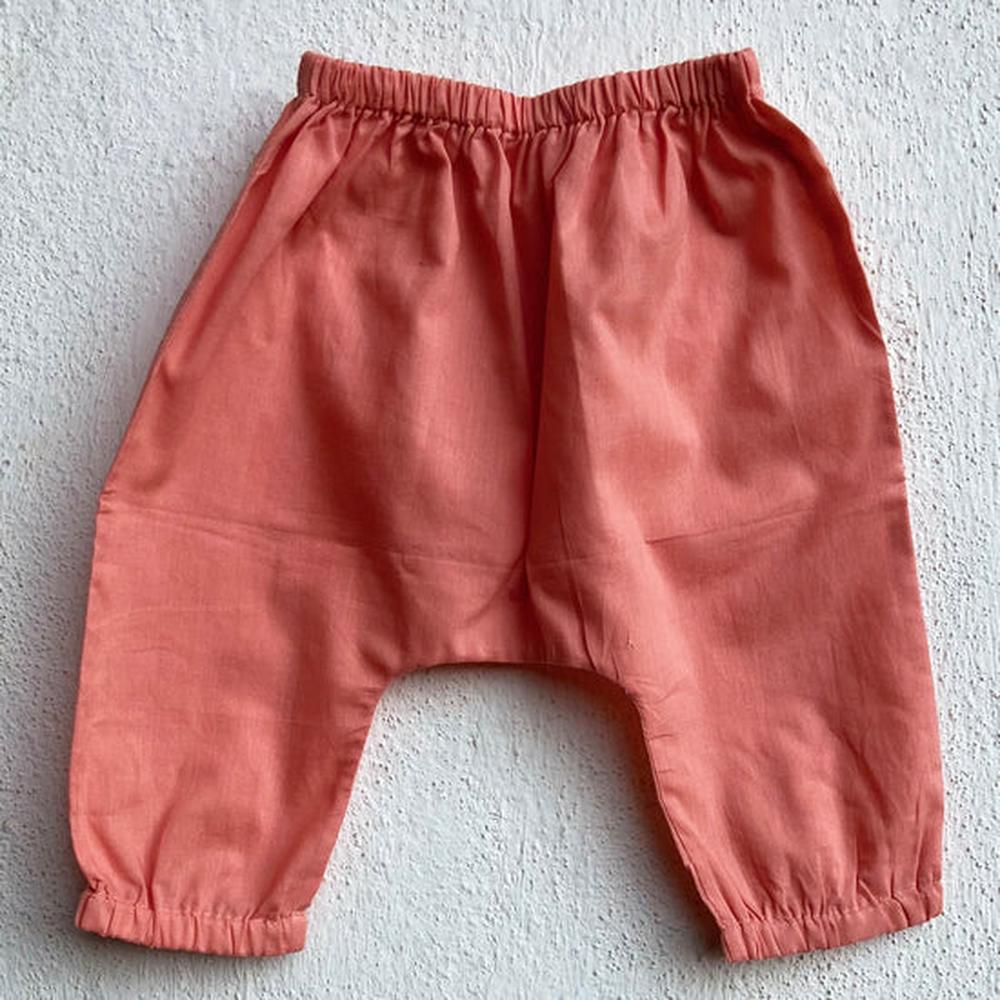 Whitewater Cotton Peach Koi Kurta and Pyjama Pants Set