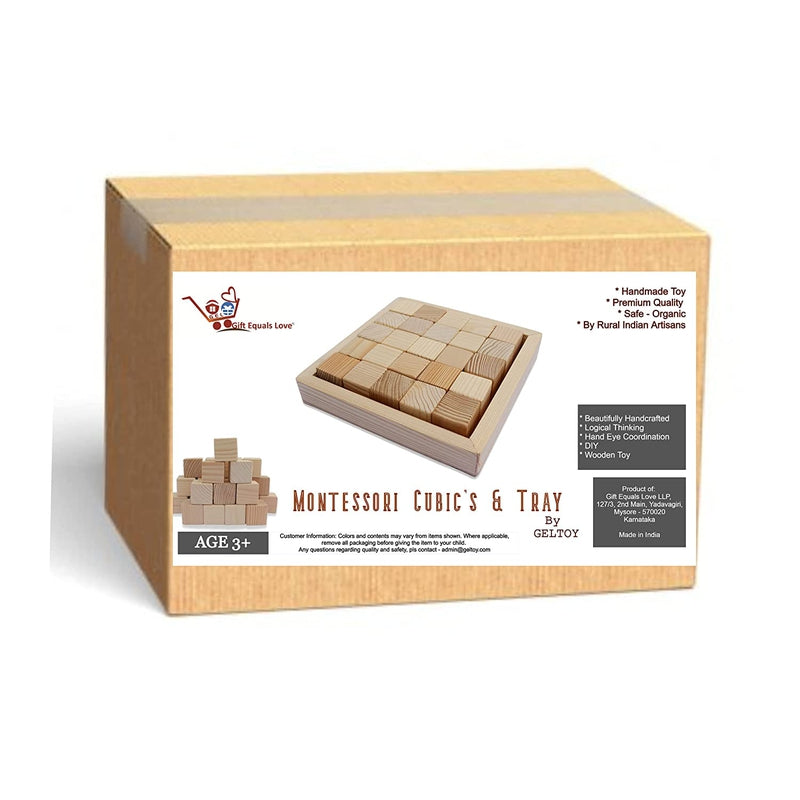 Buy 25 Pieces Wooden Building Blocks Cubes (3-6 Years) on Snooplay