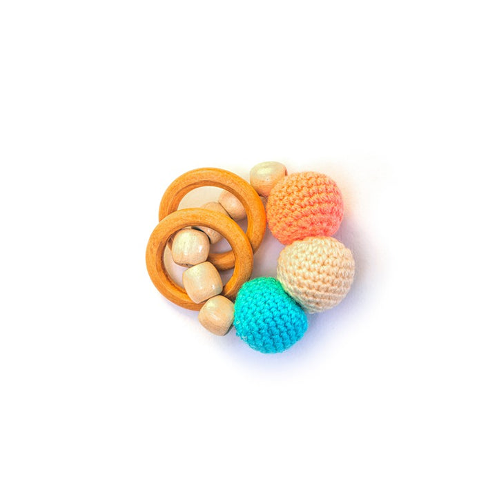 Wooden Rattle with Crochet Balls (3-24 Months)