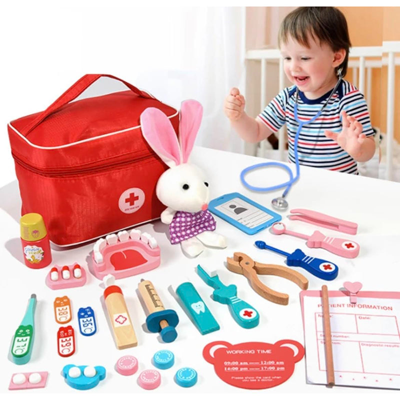Hop N Play Doctor Pretend Play Kit with with Stethoscope & Storage Bag (3-8 Years)