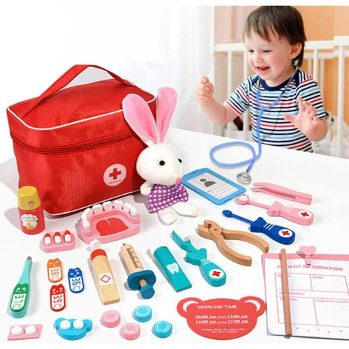 Hop N Play Doctor Pretend Play Kit with with Stethoscope & Storage Bag (3-8 Years)